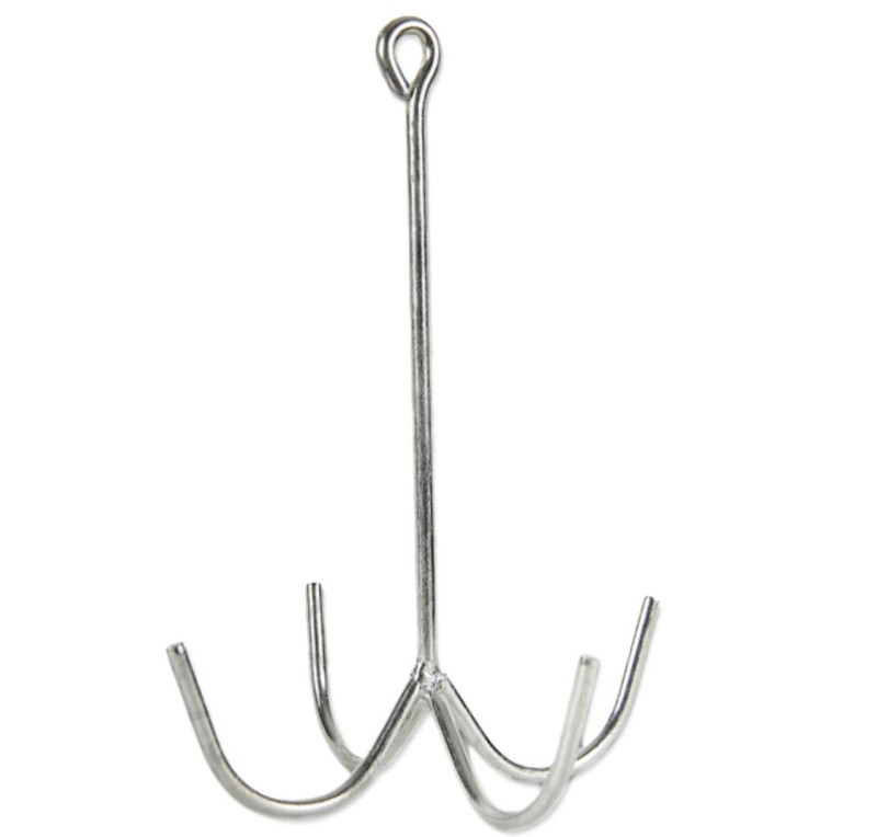 Soporte de metal para arreos con 4 brazos