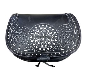 Bolso Cartujano Grande Color Azul/ Fondo Blanco