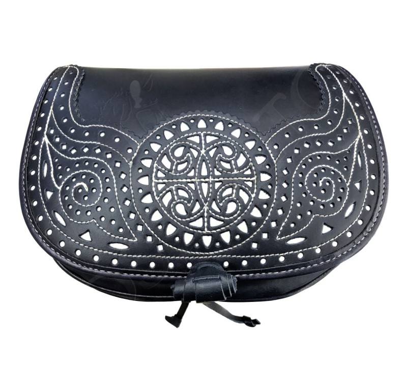 Bolso Cartujano Grande Color Azul/ Fondo Blanco