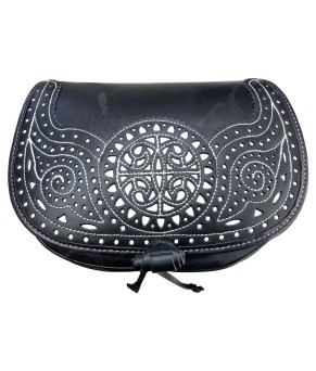 Bolso Cartujano Grande Color Azul/ Fondo Blanco