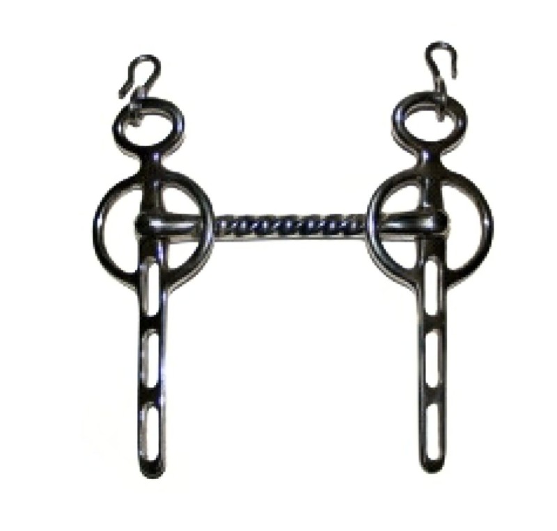 Bocado para enganche globo| Embocadura recta estriada