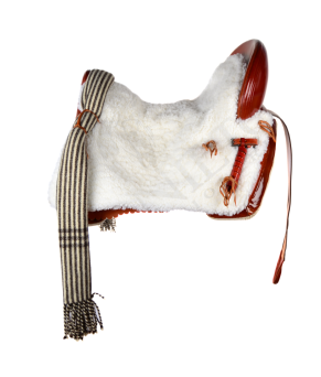 Silla de montar vaquera de fibra modelo Dalia | Avellana