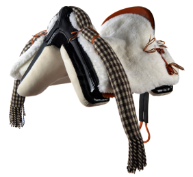 Silla de montar vaquera de fibra modelo Dalia | Negra