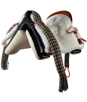 Silla de montar vaquera de fibra modelo Dalia | Negra