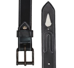 Cinturón de cuero 'Los Nietos' | Piña Blanca | Negro