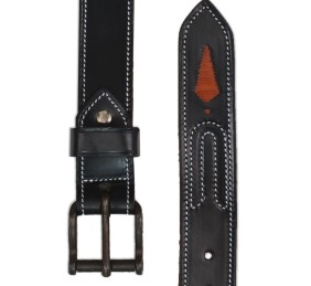 Cinturón de piel 'Los Nietos' | Piña de Cuero | Negro