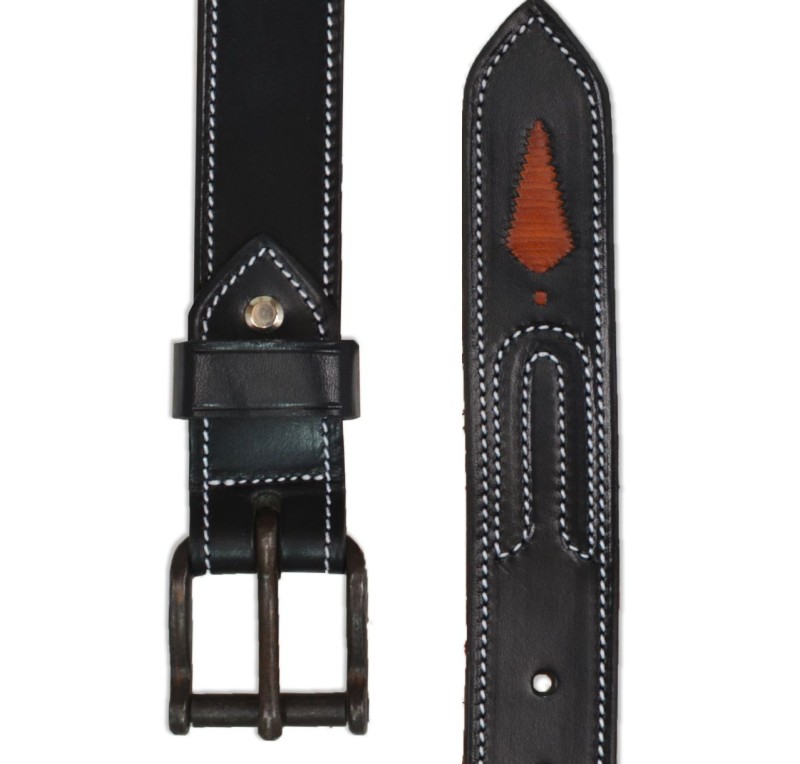 Cinturón de piel 'Los Nietos' | Piña de Cuero | Negro