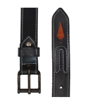 Cinturón de piel 'Los Nietos' | Piña de Cuero | Negro