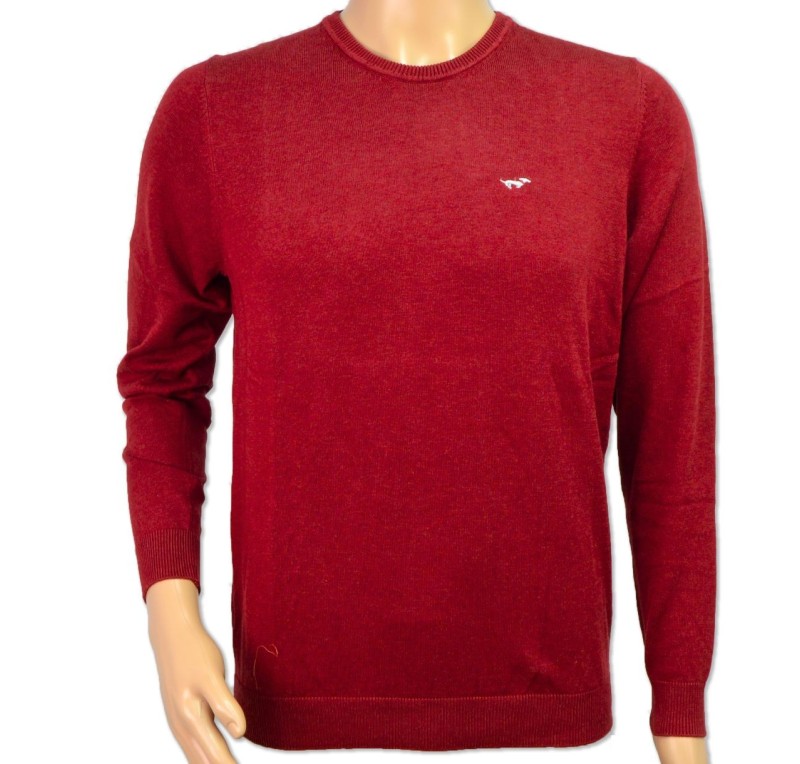 Jersey de punto cuello redondo Teckel | Burdeos (Color 09)