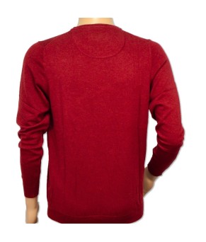 Jersey de punto cuello redondo Teckel | Burdeos (Color 09)