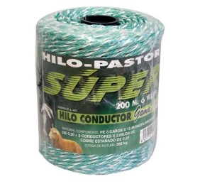 Hilo conductor verde 9 hilos rollo de 200 metros cercado eléctrico