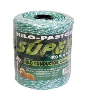 Hilo conductor verde 9 hilos rollo de 200 metros cercado eléctrico
