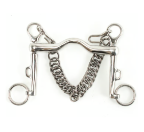 Bocado polo móvil corto con cadenilla inoxidable