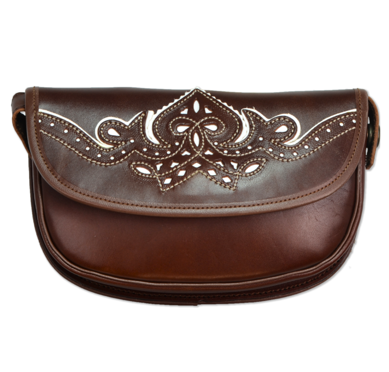 Bolsito-riñonera M-180 | Cereza / Adornos Blancos