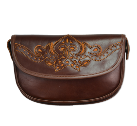 Bolsito-riñonera M-184 | Cereza / Adornos Blancos