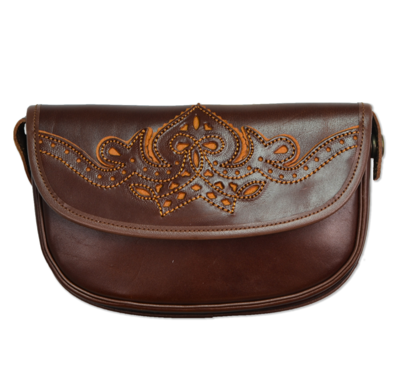 Bolsito-riñonera M-184 | Cereza / Adornos Blancos