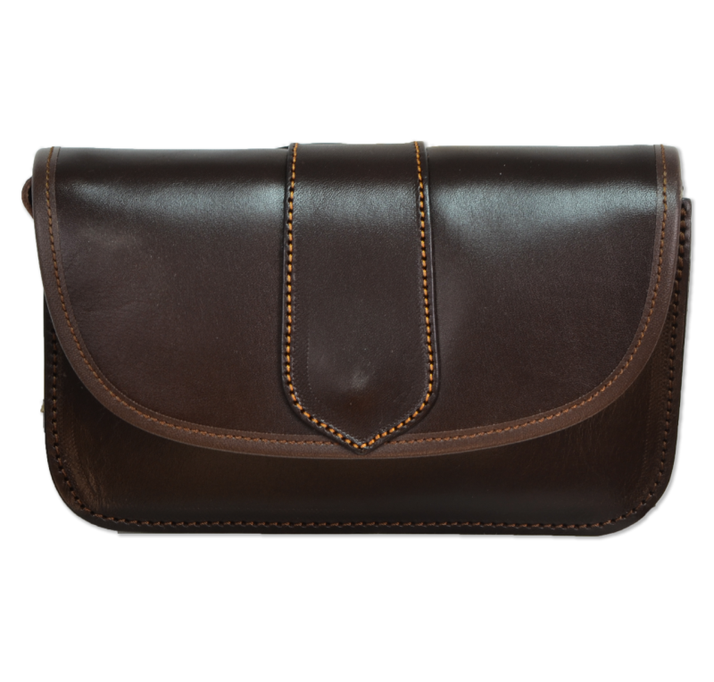 Bolsito-riñonera M-181 G Liso | Tabaco