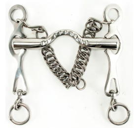 Bocado portugués con cadenilla inoxidable premium