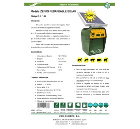 Pastor zerko recargable con placa 10W