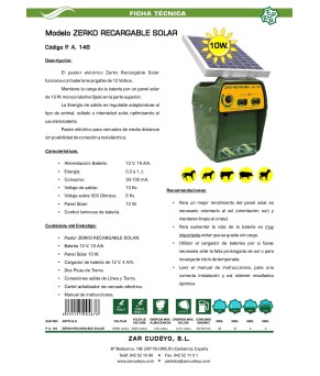 Pastor zerko recargable con placa 10W