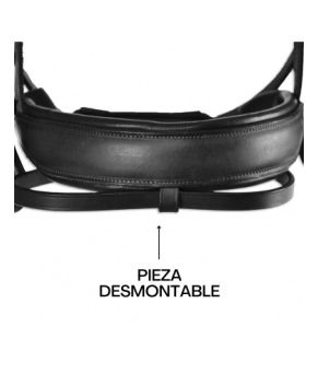 Cabezada inglesa doma 'Los Nietos Dressage' con doble rienda | Varios colores