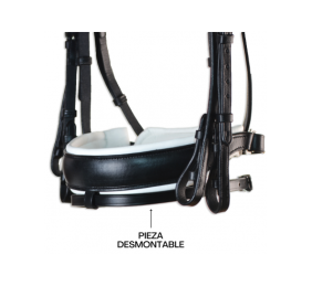 Cabezada inglesa doma 'Los Nietos Dressage' con doble rienda | Varios colores