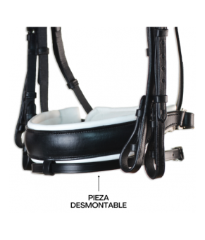 Cabezada inglesa doma 'Los Nietos Dressage' con doble rienda | Varios colores