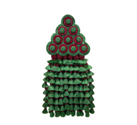 Mosquero artesano de seda premium | Verde - Burdeos