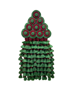 Mosquero artesano de seda premium | Verde - Burdeos