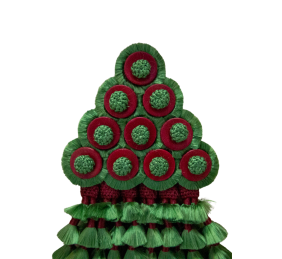 Mosquero artesano de seda premium | Verde - Burdeos