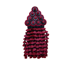 Mosquero artesano de seda premium | Burdeos - negro