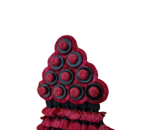 Mosquero artesano de seda premium | Burdeos - negro