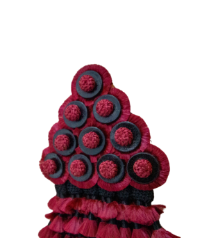 Mosquero artesano de seda premium | Burdeos - negro