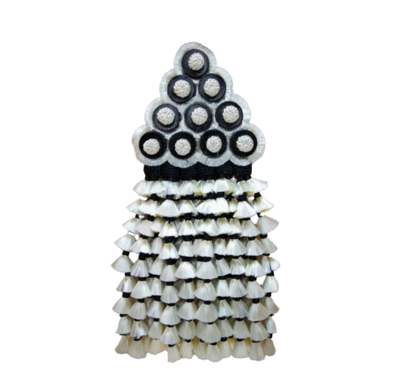 Mosquero artesano de seda premium | Blanco - negro