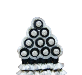 Mosquero artesano de seda premium | Blanco - negro