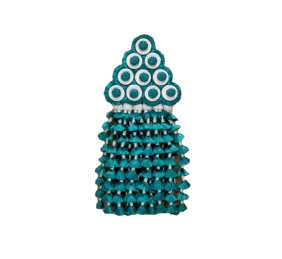 Mosquero artesano de seda premium | Verde agua - beige