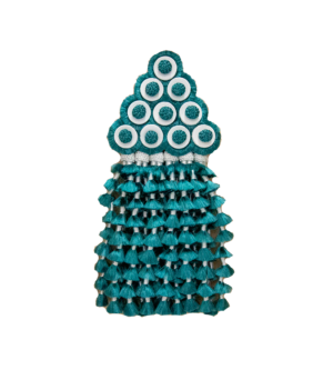 Mosquero artesano de seda premium | Verde agua - beige