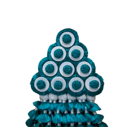 Mosquero artesano de seda premium | Verde agua - beige