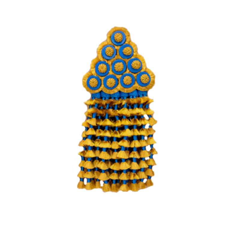 Mosquero artesano de seda premium | Oro - azul