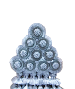 Mosquero artesano de seda premium | Plata