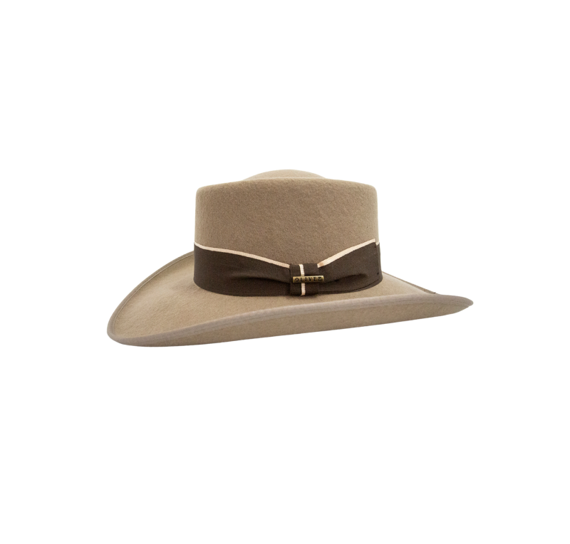 Sombrero gambler lana 180 gr con medio lazo | Nutria