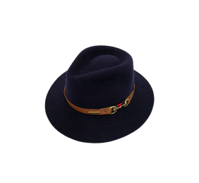 Sombrero chester de lana impermeable con trabillas Guchi