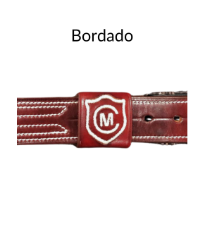 Cinturón de cuero 'Los Nietos' hecho a mano costuras | Doble Pincho