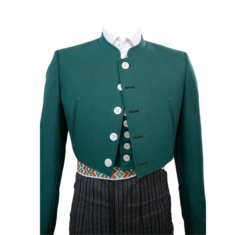 Chaqueta y chalequillo | Sarga | Verde