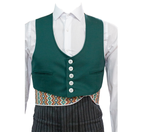 Chaqueta y chalequillo | Sarga | Verde