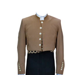 Chaqueta y chalequillo | Sarga | Mocha Mousse