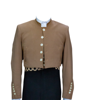 Chaqueta y chalequillo | Sarga | Mocha Mousse