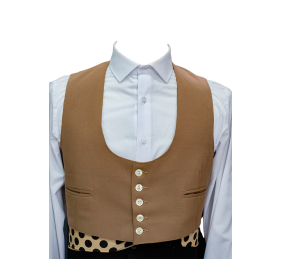 Chaqueta y chalequillo | Sarga | Mocha Mousse