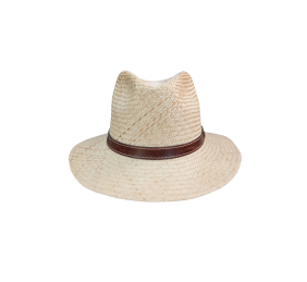 Sombrero de paja natural con correa