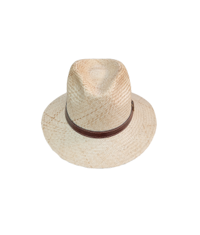 Sombrero de paja natural con correa